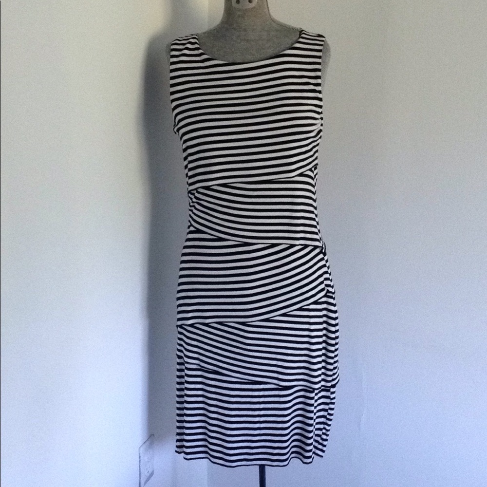 M Stripe Jersey Tank Dress Layered Cool & Comfy - Picture 2 of 4